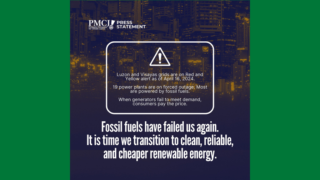 [Statement] Fossil fuels fail us again! Let’s rely on renewables |&nbsp;PMCJ