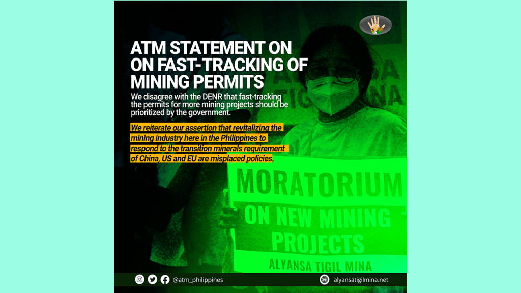 [Statement] ATM on Fast-tracking Mining&nbsp;Permits