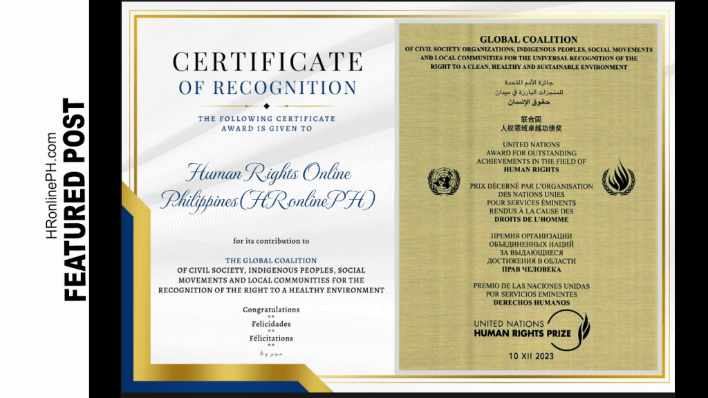 Celebrating Global Recognition: HRonlinePH Honored with 2023 United Nations Human Rights&nbsp;Prize
