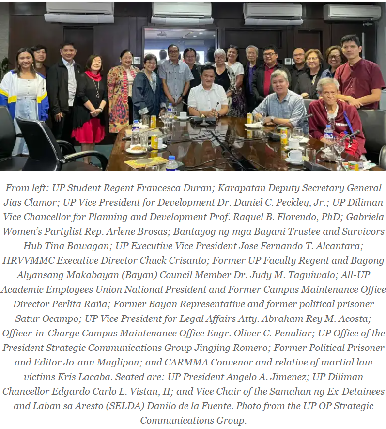 [From the web] Human Rights Violation Victims’ Memorial Commission and University of the Philippines announce unity for the Freedom Memorial&nbsp;Museum