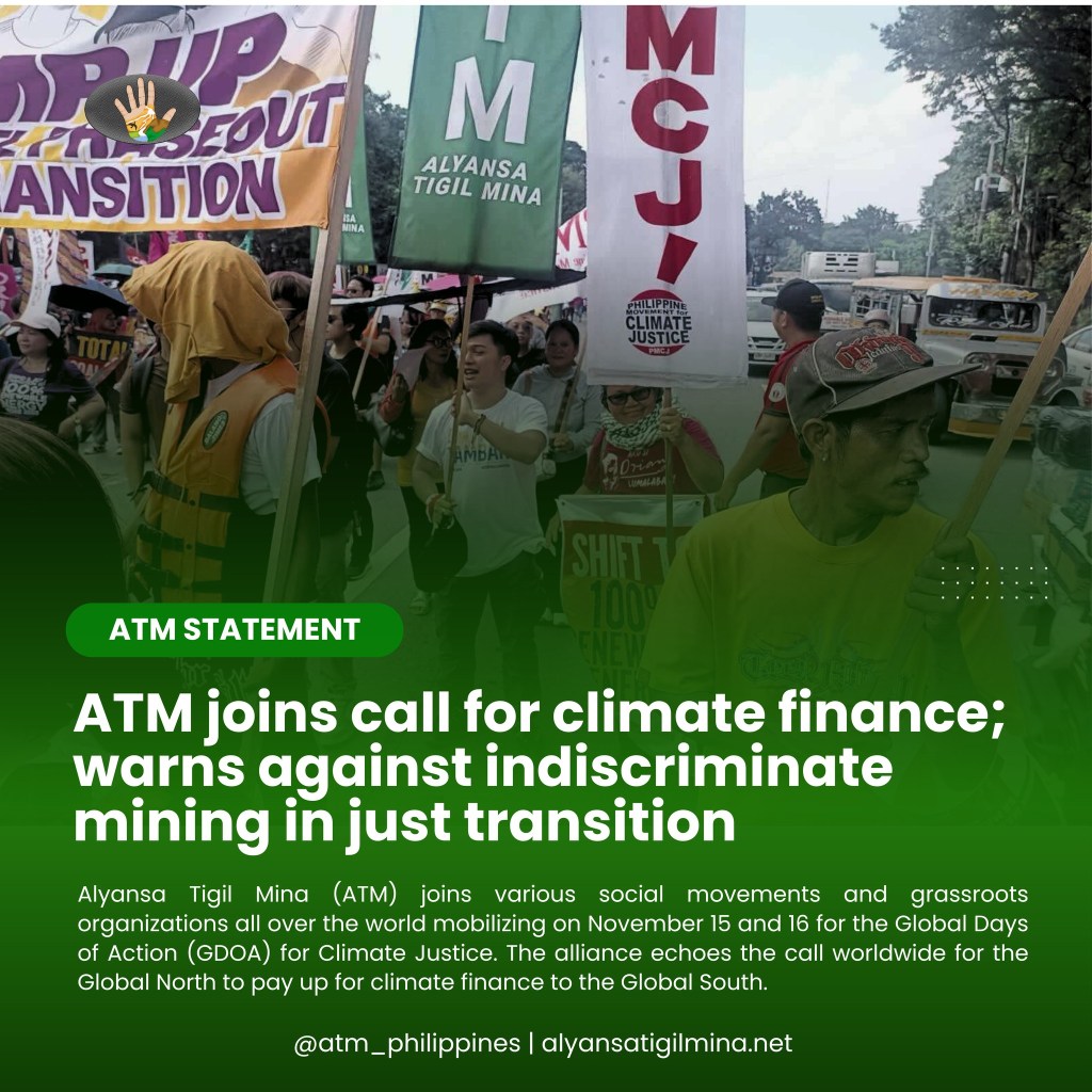 [Press Release] ATM joins call for climate finance; warns against indiscriminate mining in just&nbsp;transition