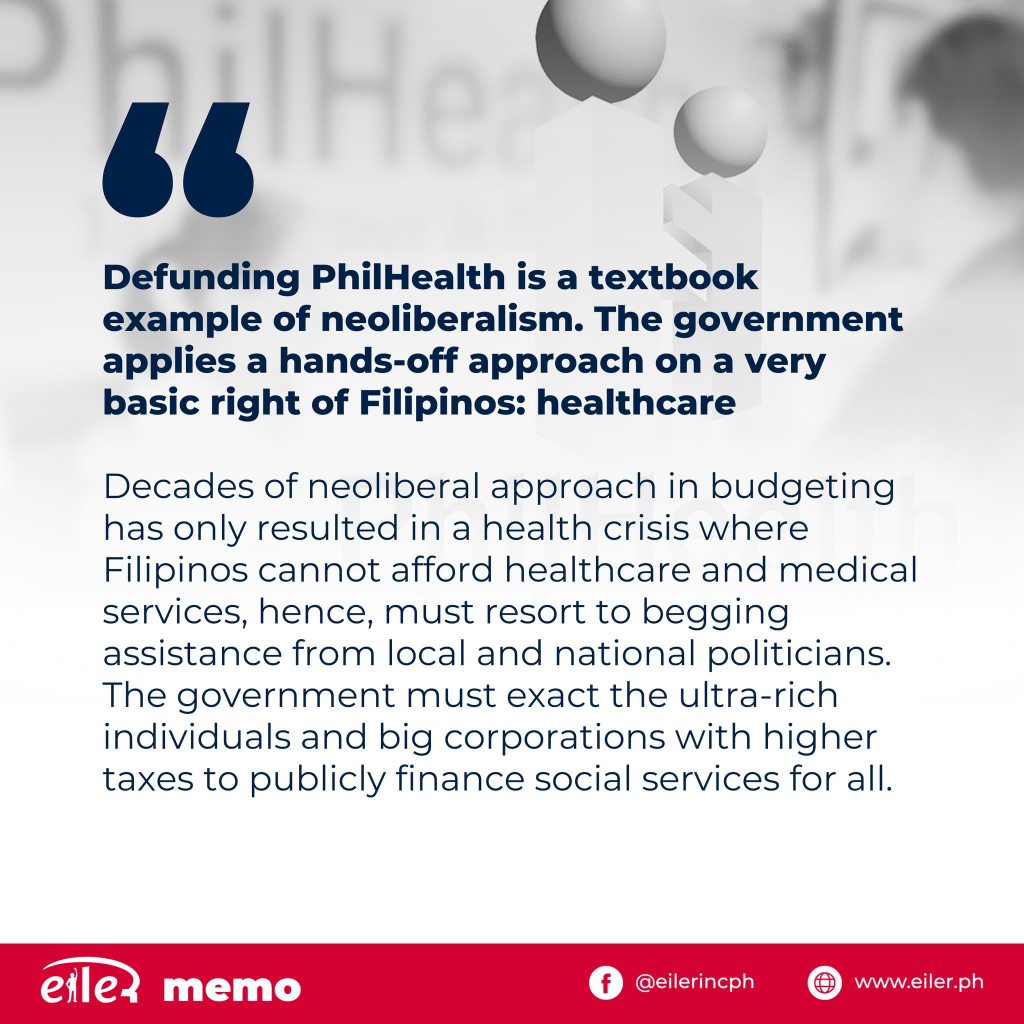 [Press Release] Defunding PhilHealth is textbook neoliberalism&nbsp;|EILER