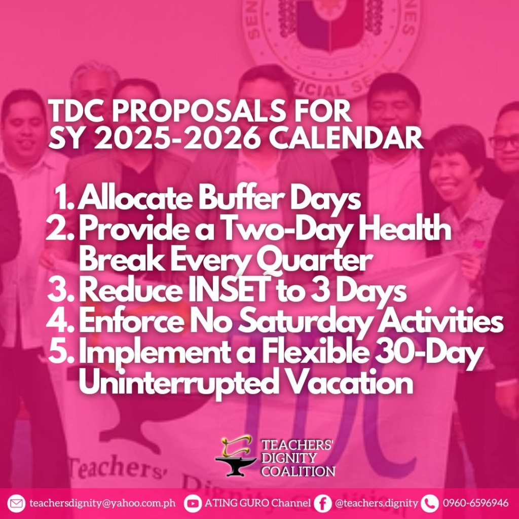 [Press Release] TDC Pushes for Teacher-Friendly Reforms in 2025-2026 School&nbsp;Calendar