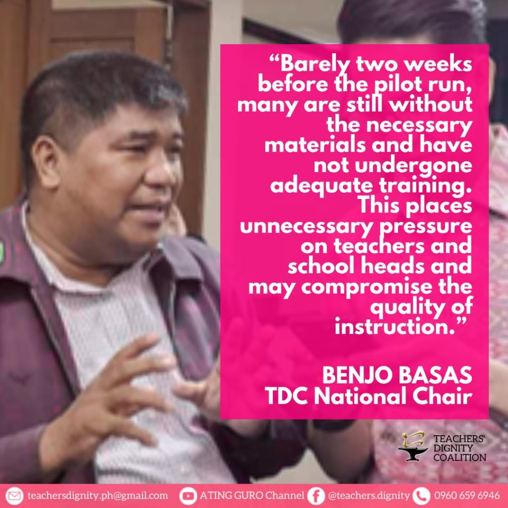 [Press Release] TEACHERS SLAM LACK OF PREPARATION AHEAD OF SHS CURRICULUM PILOT Run |&nbsp;TDC