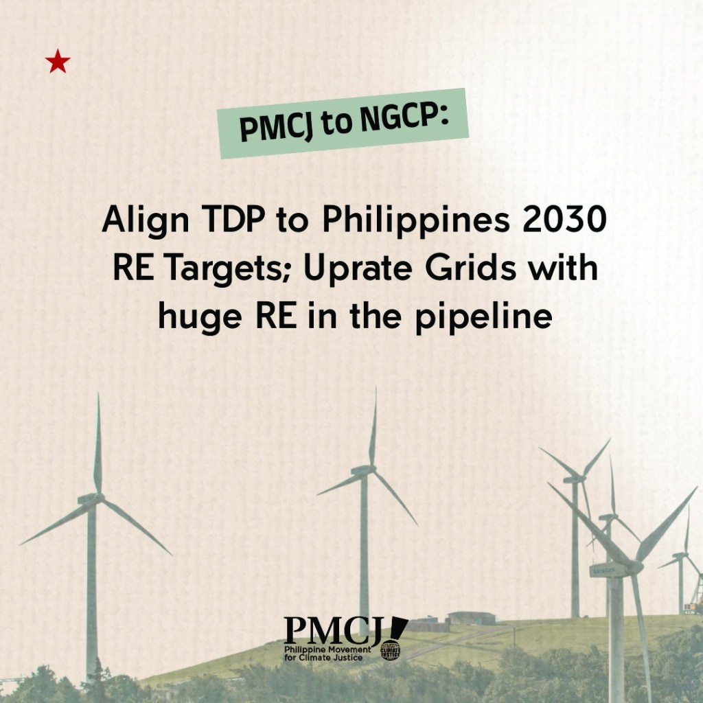 [Statement] PMCJ to NGCP: Align TDP to Philippines 2030 RE Targets; Uprate Grids with huge RE in the&nbsp;pipeline