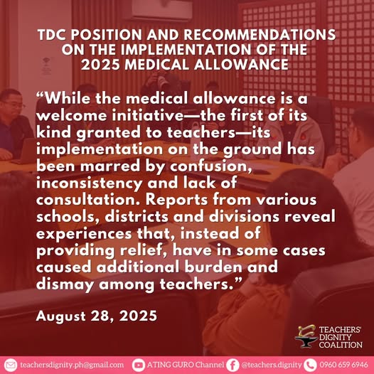 [Statement] TDC position paper and recommendations on the implementation of the ₱7,000 medical allowance for fiscal year&nbsp;2025