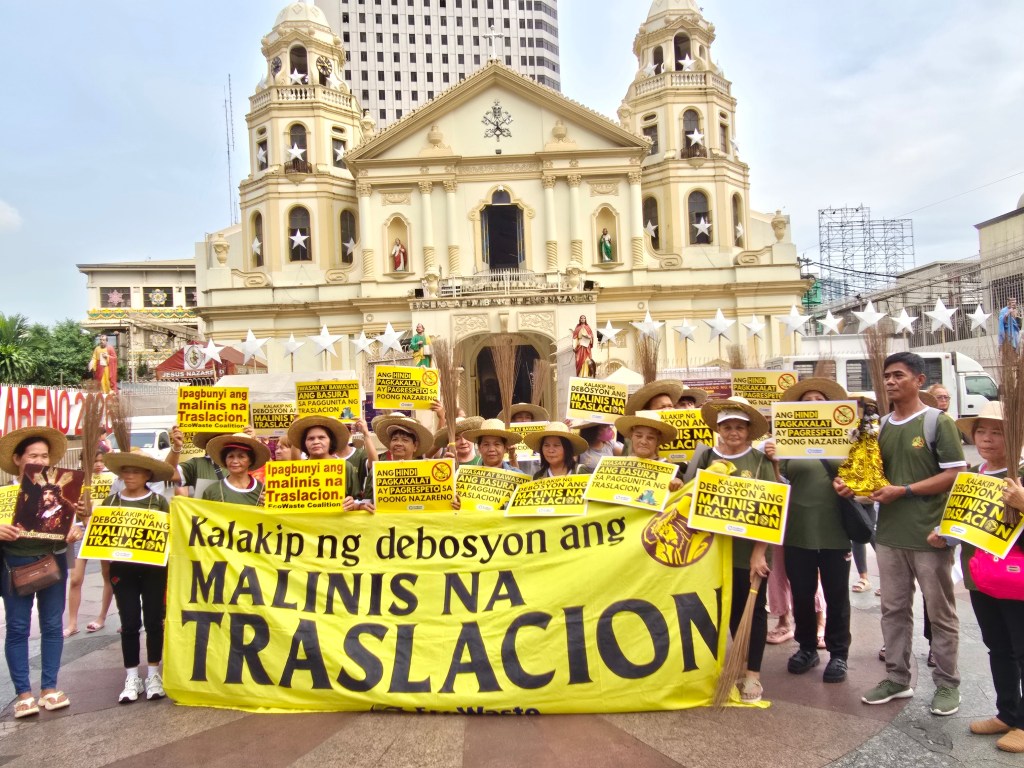 [Press Release] EcoWaste Coalition Assembles in Plaza Miranda to Press for Waste-Free Conduct of Traslacion&nbsp;2026
