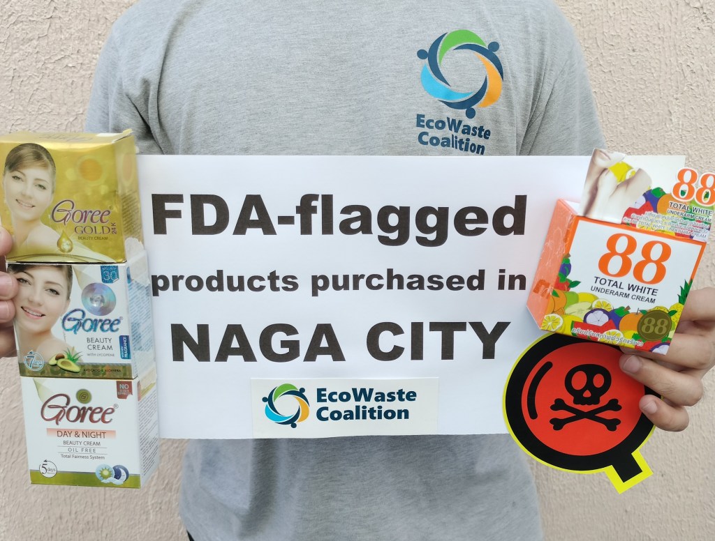 [Press Release] FDA-Flagged Cosmetics with Mercury Content Purchased in Naga City Despite the Ban (Poseur buyer offered to serve as reseller | EcoWaste&nbsp;Coalition