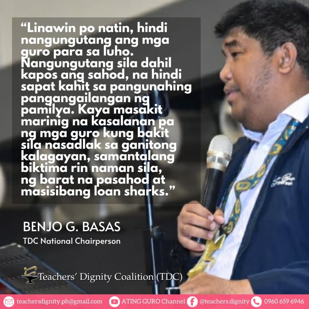 [In the News] Teachers Press Government for P15,000 Pay Hike |&nbsp;TDC