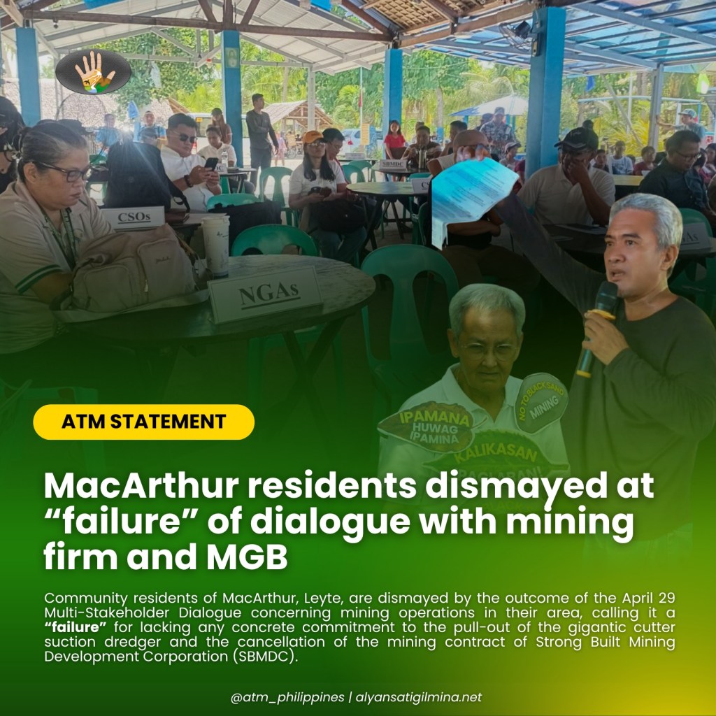 [Statement] MacArthur residents dismayed at “failure” of dialogue with mining firm and MGB |&nbsp;ATM